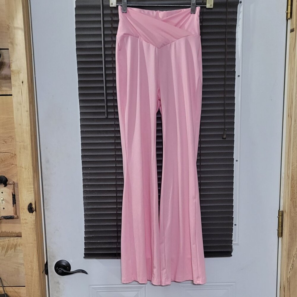 Shein womans pink flare yoga pants  size XS